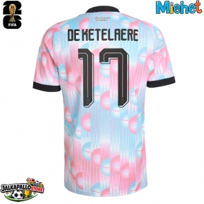 Belgia Charles De Ketelaere #17 Vieraspaita MM-kisat 2026 Lyhythihainen